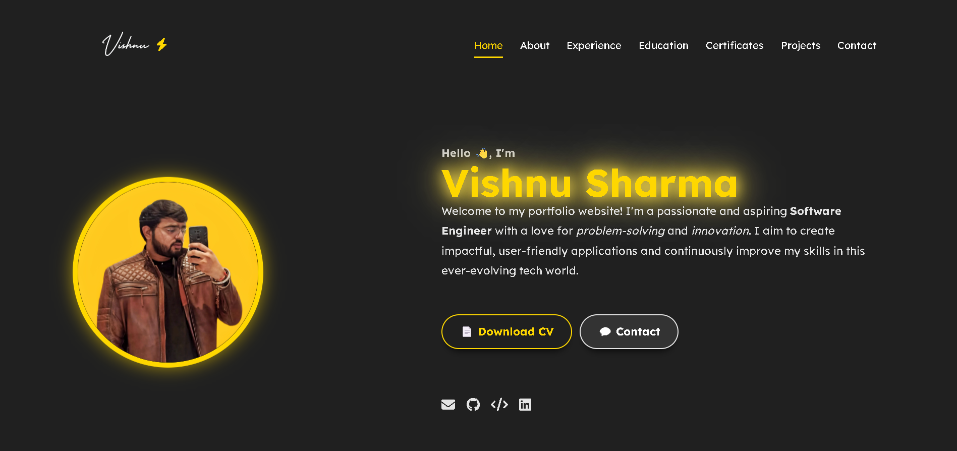 Portfolio Website Screenshot